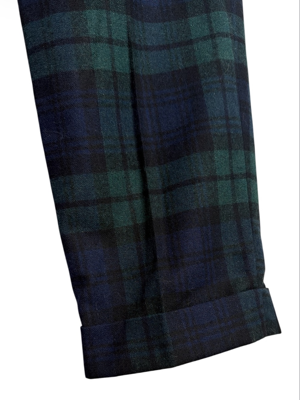 Sezane NWT Green Plaid Straight-Leg Mitchell Trousers - Picture 4 of 12